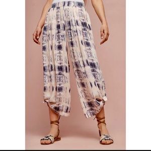 Anthropologie Wide Leg Flowy Crop Pants
